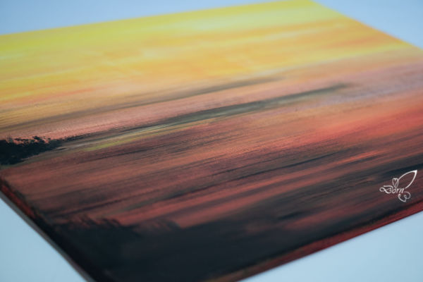 Sunset on Water, Tempera auf Leinwand