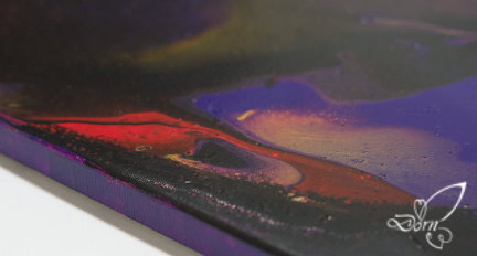 Geborgen im Universum Daniela Dorn Tempera Pouring, Nebenbild 1